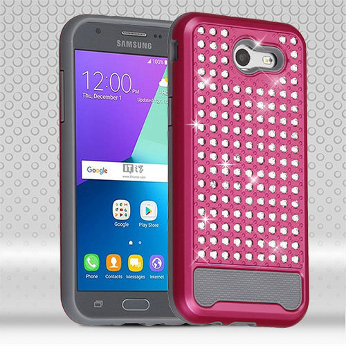 Shockproof Diamond Studd Case Dual Layer Cover for Samsung Galaxy Models 2017 - Picture 1 of 41