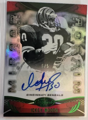 2019 Panini Certified Ickey Woods Mirror Signatures EMERALD Auto