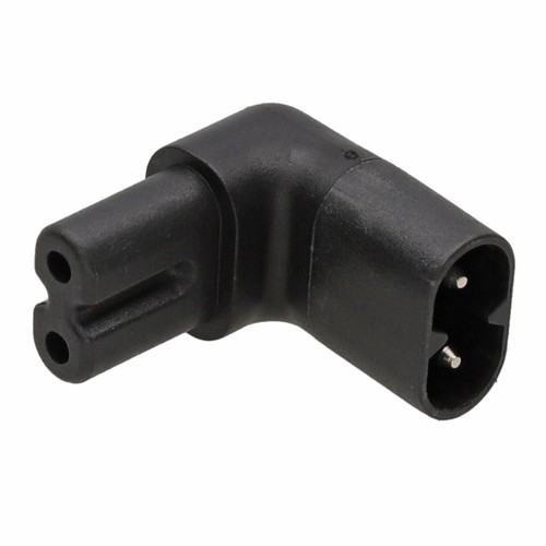 Figure 8 C7 Right Angle Adapters Vertical/Horizontal Plug to Socket 2.5 A Black - Picture 7 of 11