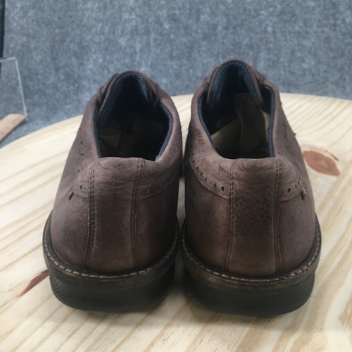 Ecco Dress Shoes Mens 46 Oxford Wingtip Lace Up Comfort Brown Leather Casual - Picture 9 of 16