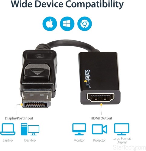 4K 60Hz DP to HDMI Adapter for Monitors, TVs & Projectors - Portable & Reliable - Picture 7 of 7