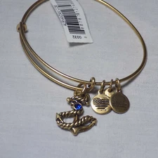 Alex and Ani Expandable + Energy Bracelet Rafaelian Gold Anchor III NWT