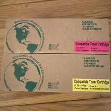 Magenta Yellow Toner for Dell 2150 2150CN 2150CDN 2155CN 2155CDN Brand New