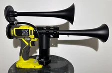 Ryobi Air Horn Gun. DUAL Black! Custom design + wall mounts, extras!