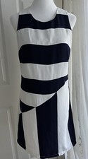 JB Julie Brown NYC Color Block Dress Navy & White. Size 2