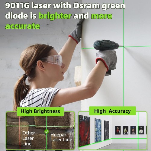 100ft Self-Leveling Green Laser Level with 360° Magnetic Base - Battery Included - Picture 3 of 10