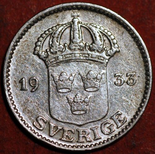 25 Ore 1933 G Sweden Gustaf V KM# 785
