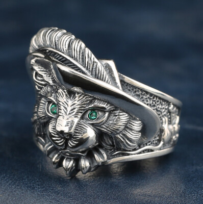 Anello Con Gatto B21 Anello Gatto Pirata Cappello Con Piuma