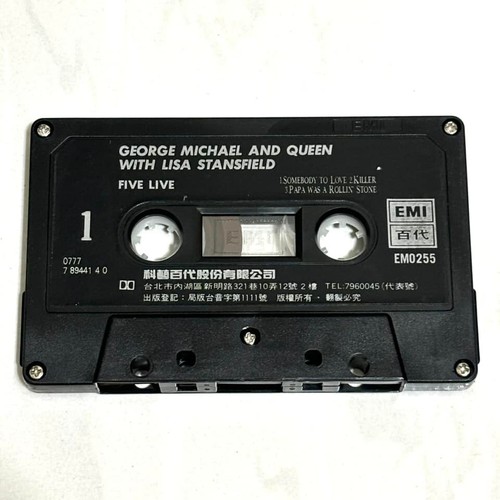 George Michael Queen Lisa Stansfield 1992 Five Live Taiwan Edition Cassette Tape - Picture 3 of 5