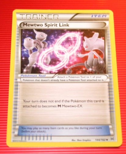 Mewtwo Spirit Link '15 Collectible Pokemon Trainer Item Trading Card No. 144/162 - Picture 1 of 1