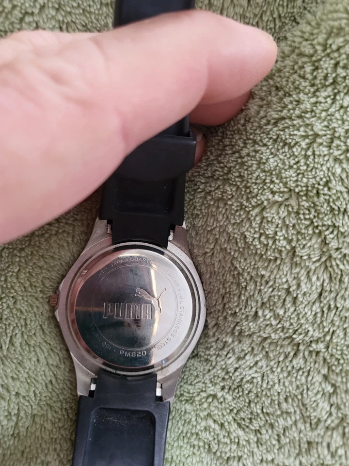 Reloj Pulsera Vintage Puma Swiss Time Multitarea PM820 Unisex Resina 100M con R Foto 2 de 3