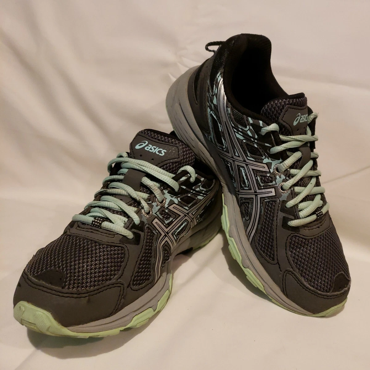 Asics Gel Venture 6 Womens Size 6 Gray Silver Lt Blue Running