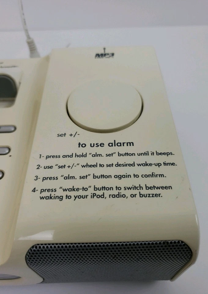 Radio alarma ihome HIH66WA iPod reposo/cena Mp3 usado probado  Foto 3 de 4