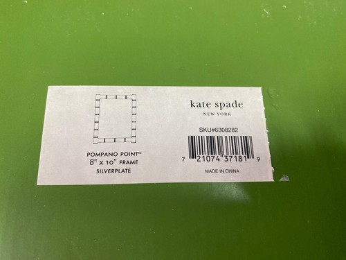 Kate Spade Pompano Point Silverplate Photo Picture Frame 8x10 with Box - Picture 4 of 4