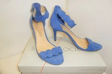 Women's Sole Society Royal Blue Kidsuede Open Toe Heels Size 9.5M