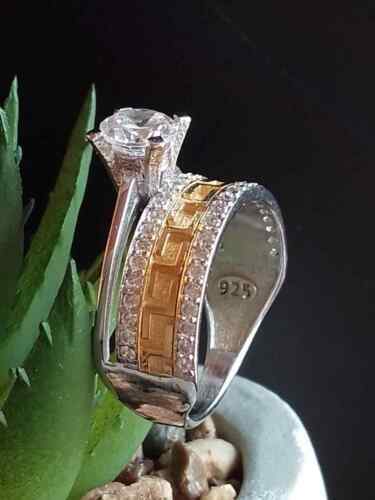 Bague En Argent Massif, Anneau Ajouré Ovale, Taille 49 - Occasion, Style élégant