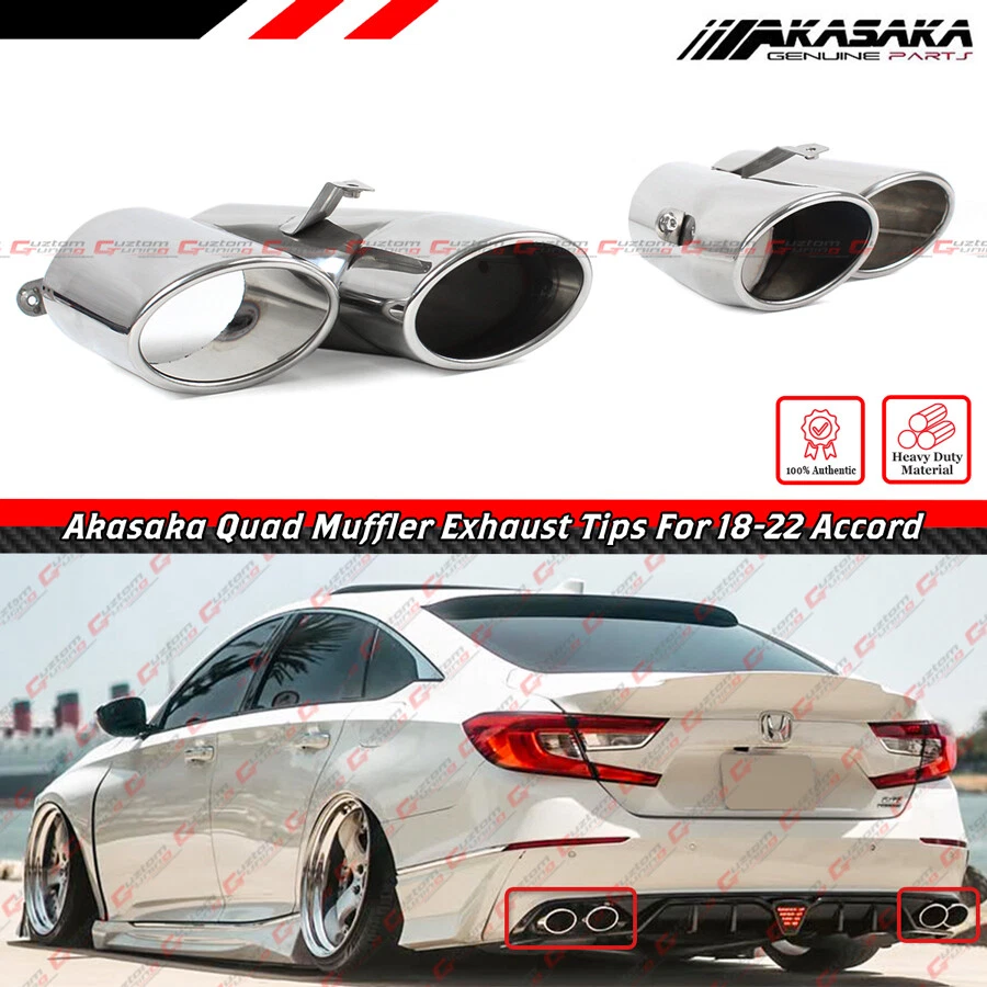 Silenciador de escape de punta cuádruple para Honda Accord Sport Touring Akasaka 18-2022 Foto 2 de 4