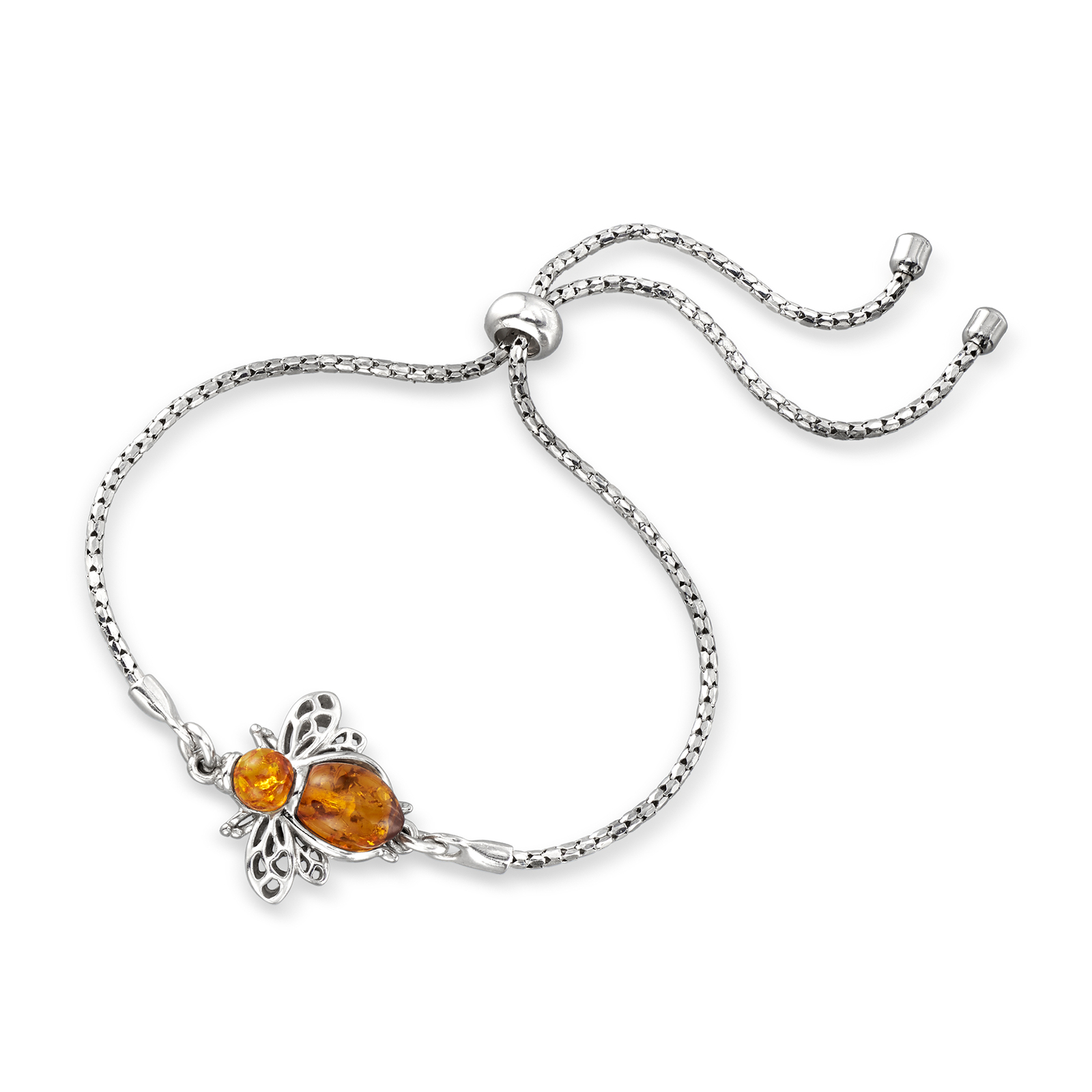 Ross-Simons Amber Bumblebee Bolo Bracelet in Sterling Silver - Picture 3 of 5