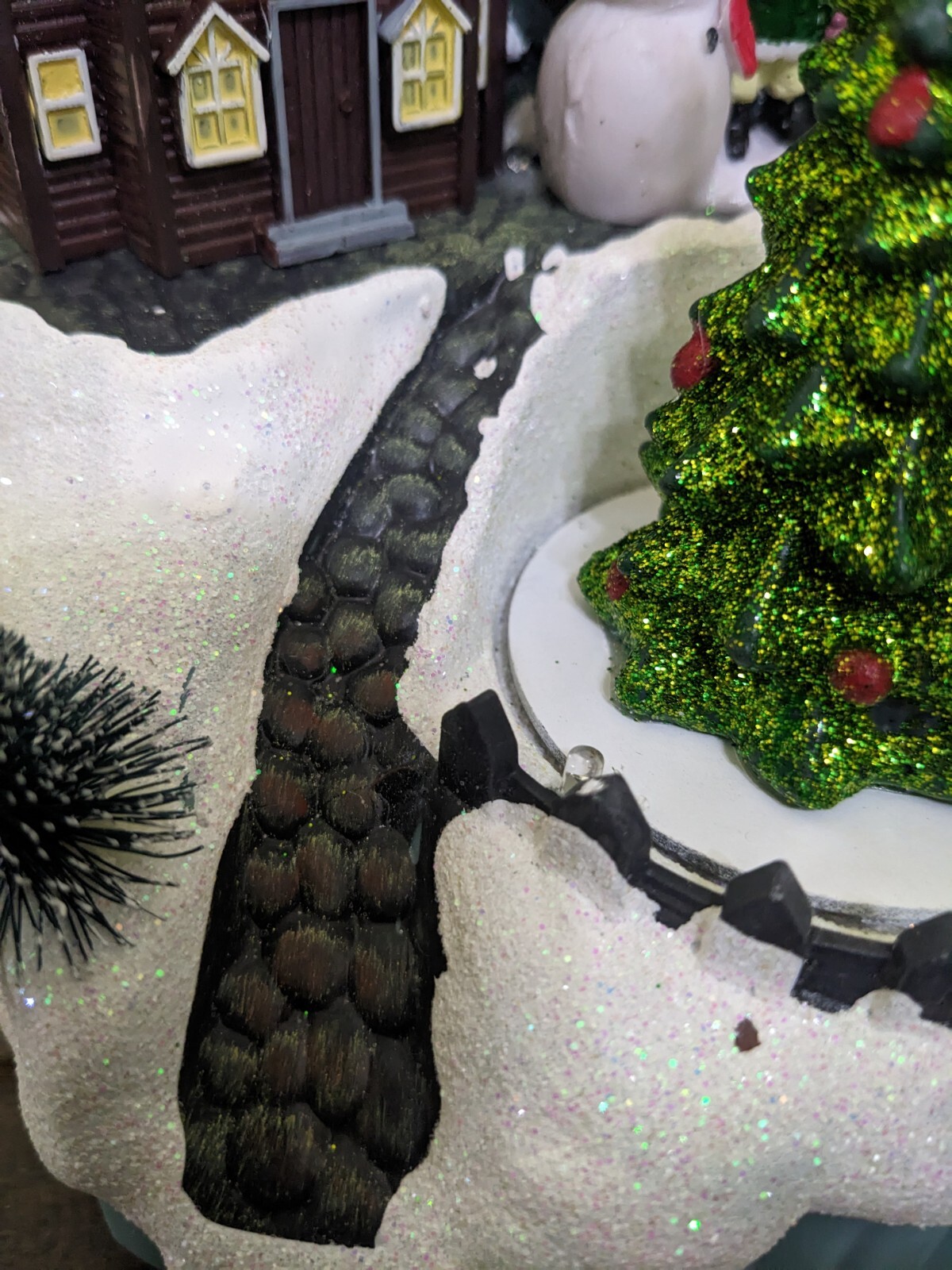 Holiday Time Animated Musical Light Up Christmas Village Scene 11” Tall