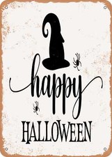 METAL SIGN - Happy Halloween8 - Vintage Rusty Look