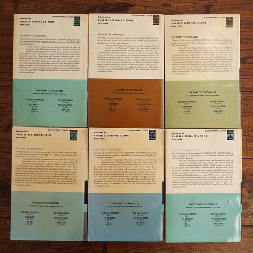Lot 6 The Forsyte Chronicles Series Books by John Galsworthy 1969 Vtg - Imagen 4 de 5