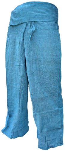 Pantaloni da pescatore tailandese cotone semplice salotto pantaloni yoga hippie boho - Foto 39 di 48
