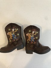 Disney Toy Story Western Cowboy Boots Toddler Boys Size 6 Woody And Bullseye