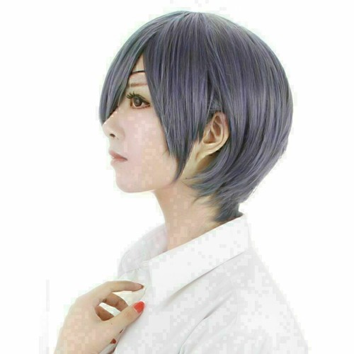 Cosplay Kurzhaar Black Butler Ciel Kuroshitsuji Phantomhive Perücke Blaugrau Wig - Bild 3 von 4