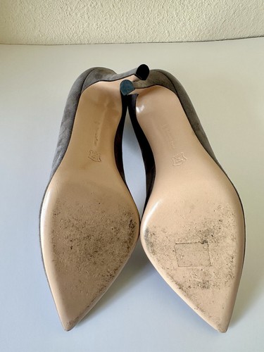 Scarpe stiletto GIANVITO ROSSI 105 $800 scamosciate tacco grigio a pompa EU 40 US 9 NUOVE SENZA SCATOLA NUOVE - Foto 16 di 16