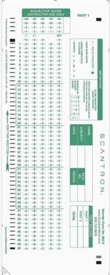 3 Authentic Official Green Scantron 882-E Testing Test Exam Forms Sheets
