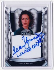 Sean Young 2025 Leaf Metal Autograph Card # 7/9 