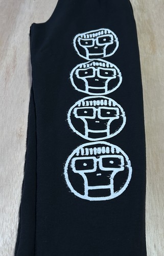 Pantalon de survêtement vintage années 90 punk rock descendants spray milo noir blanc graphique - Photo 8/9