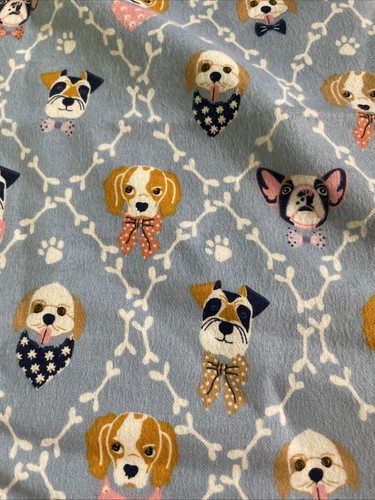 Dog Breeds On Blue Flannel Fabric By The Yard Super Snuggle Joann
