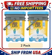 2 pack Purina Tidy Cats LightWeight Clumping Cat Litter, 17 lb Pail