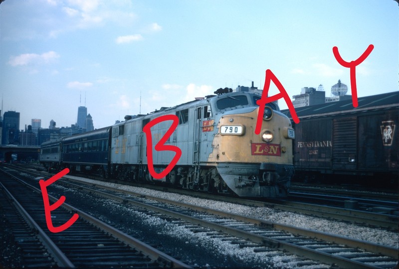 Louisville & Nashville L&N E7A Tr. 3 Action Chicago IL 1970 Original Kodachrome