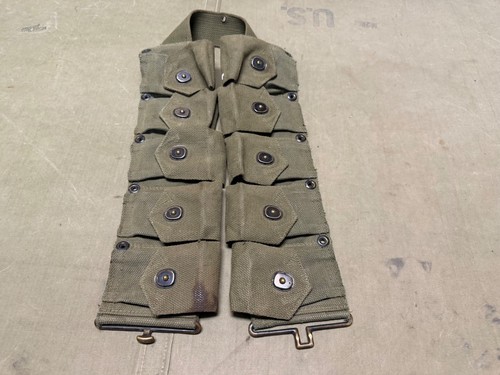 ORIGINAL WWII US ARMY M1910 M1903 M1 GARAND RIFLE 10 POCKET AMMO BELT ...
