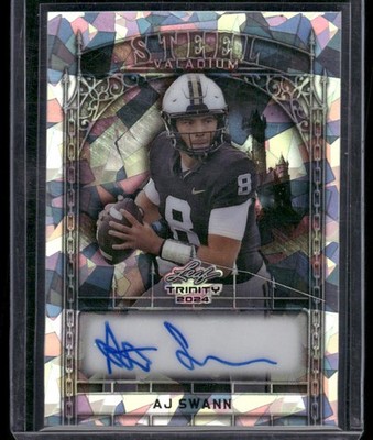 2024 Leaf Trinity - Autographs Steel Valadium Silver #S-AJS AJ Swann #/10