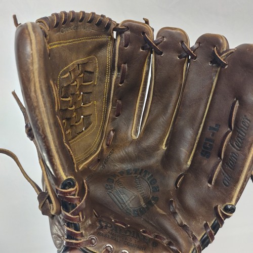 Spalding SCI-L Competition Series Oil Tan Leather Baseball Glove RH Throw 13.5" - Picture 2 of 9