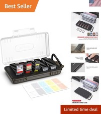 Waterproof SD Card Holder with 40 Slots - Transparent Large Capacity,Water-...