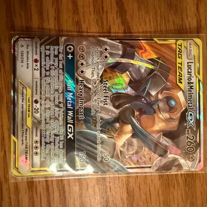 Lucario & Melmetal GX 120/214 Sm-Unbroken Bonds Holo HP Pokemon TCG