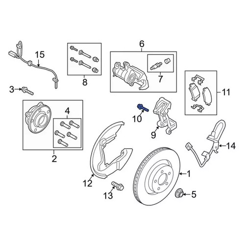 Genuine Ford Caliper Support Mount Bolt W715623-S439 - Picture 5 of 11