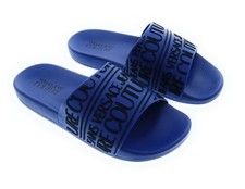 Versace Jeans Couture Blue Signature Script Pool Slide- 9
