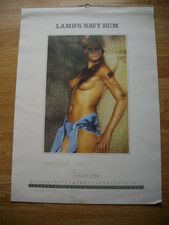 Lambs Navy Rum 1984 Calendar Topless Glamour