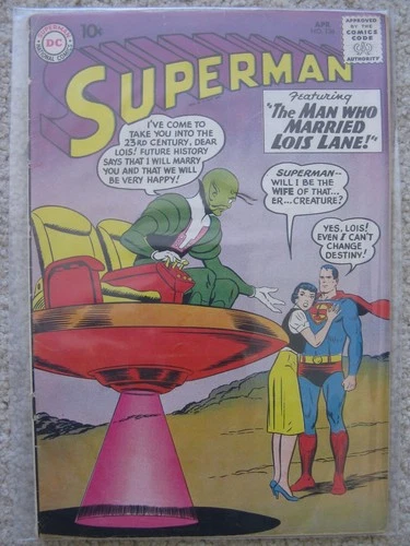 SUPERMAN #136 DC COMICS 1960 SILVER AGE Vintage COMIC BOOK 1st printing RARE 10¢