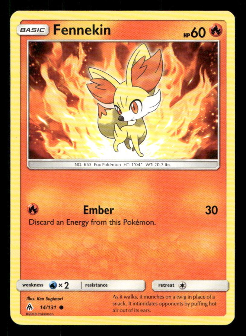 Fennekin 14/131 Forbidden Light NM/M Pokemon