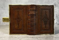  1800's Vintage  Bible New Testament & Prayer Book Leather Clasp Cambridge