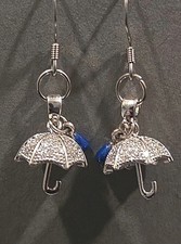 Umbrella W/ Crystals  Raindrop Earrings