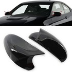 Gloss Black Rearview Mirror Cover Caps For BMW E81 E82 E87 E88 E90 E91 PRE-LCI