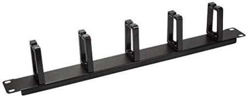 LOGILIGHT 48.3 cm/19 inch Cable Management Panel 1HE with 5 plastic rings black - Picture 2 of 4