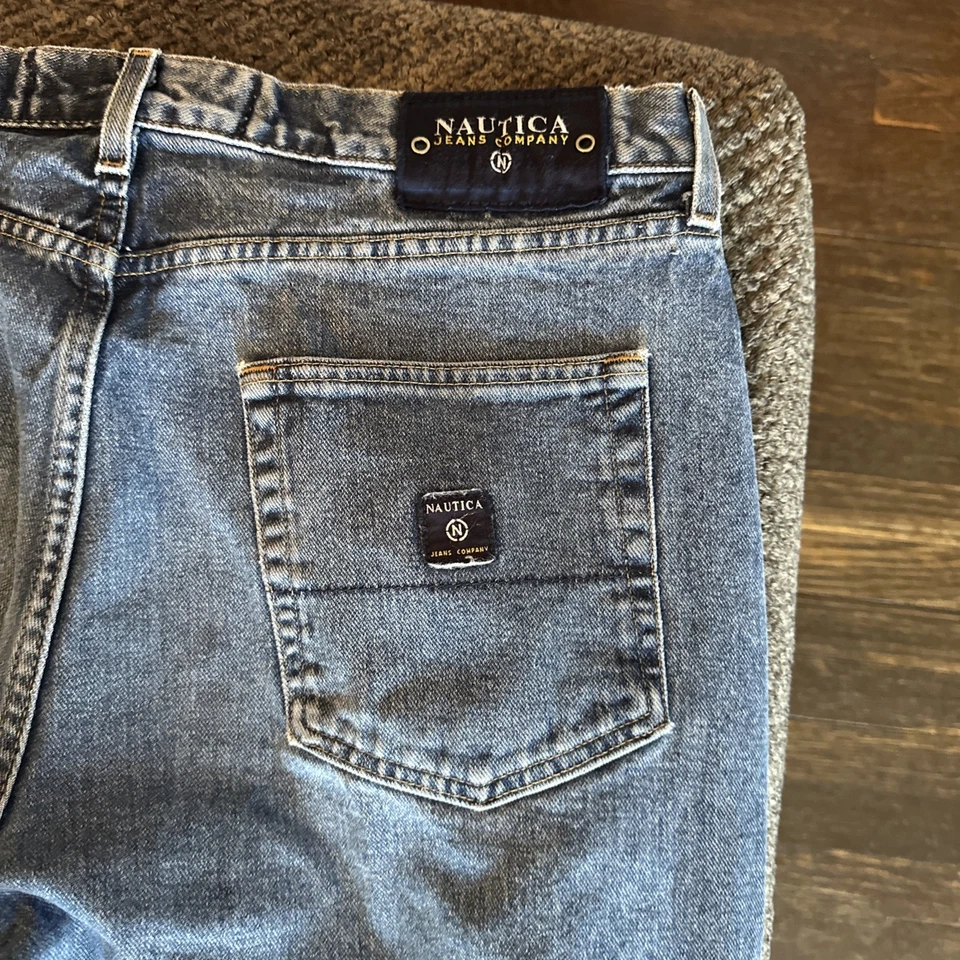 Jeans Nautica Vintage Para Hombre 38x32 Sueltos Calce Suelto Y2K Patinador Años 90 Foto 2 de 4
